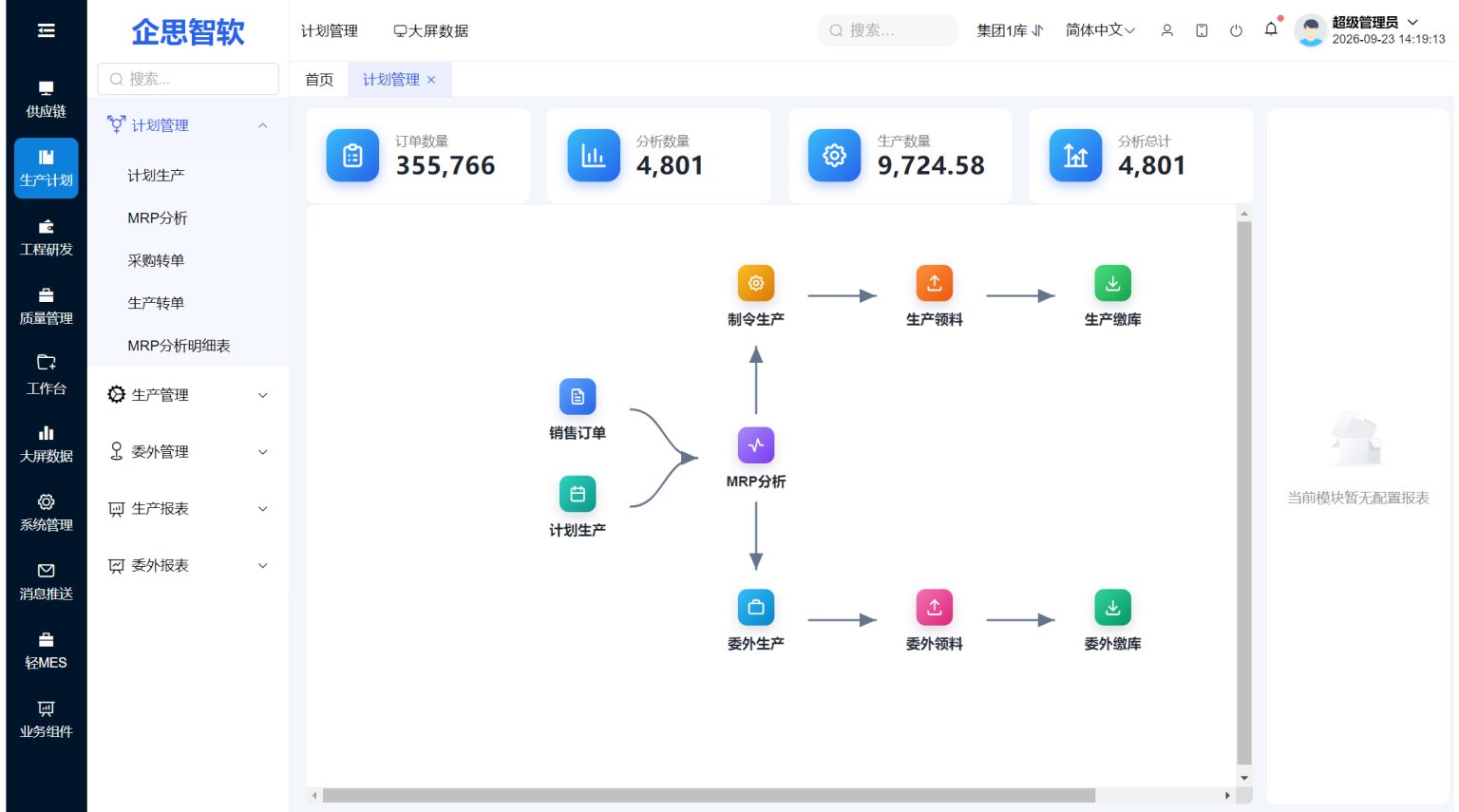生产计划界面